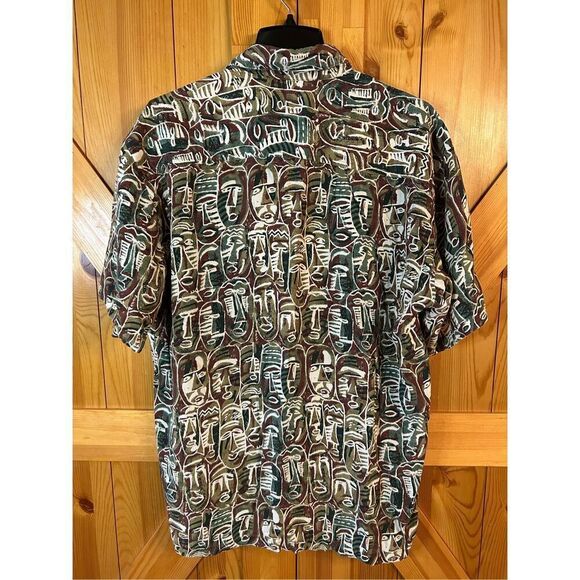 Kahala Mens Button Down Hawaiian Shirt Size Large Pocket Short Sleeve (8337) - Picture 5 of 6
